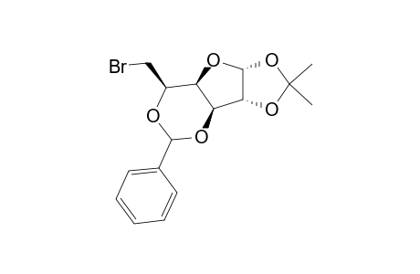 .beta.-L-Idofuranose, 6-bromo-6-deoxy-1,2-O-(1-methylethylidene)-3,5-O-(phenylmethylene)-