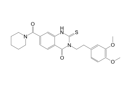 4(1H)-quinazolinone, 3-[2-(3,4-dimethoxyphenyl)ethyl]-2,3-dihydro-7-(1-piperidinylcarbonyl)-2-thioxo-