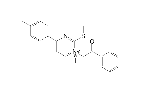 3-Benzoylmethyl-2-methylthio-6-(4-methylphenyl)pyrimidinium Iodide