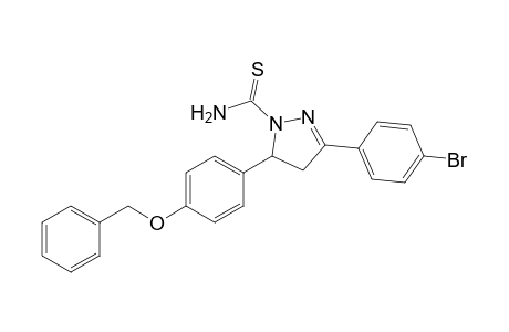 5-(4-(Benzyloxy)phenyl)-3-(4-bromophenyl)-1-thiocarbamoyl-4,5-dihydro-1H-pyrazole