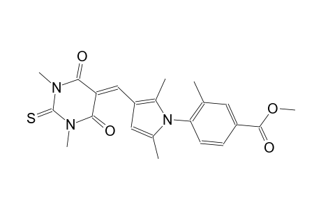 methyl 4-{3-[(1,3-dimethyl-4,6-dioxo-2-thioxotetrahydro-5(2H)-pyrimidinylidene)methyl]-2,5-dimethyl-1H-pyrrol-1-yl}-3-methylbenzoate