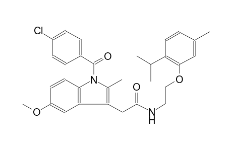 1H-indole-3-acetamide, 1-(4-chlorobenzoyl)-5-methoxy-2-methyl-N-[2-[5-methyl-2-(1-methylethyl)phenoxy]ethyl]-