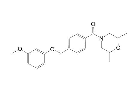 4-{4-[(3-methoxyphenoxy)methyl]benzoyl}-2,6-dimethylmorpholine