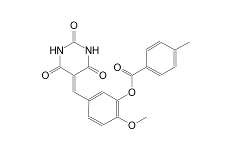 2-methoxy-5-[(2,4,6-trioxotetrahydro-5(2H)-pyrimidinylidene)methyl]phenyl 4-methylbenzoate
