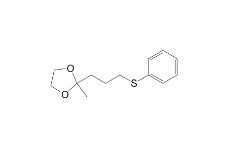 1,3-Dioxolane, 2-methyl-2-[3-(phenylthio)propyl]-