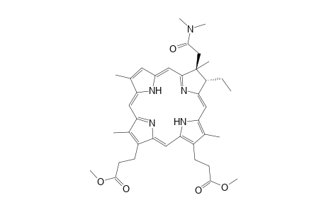 Dimethyl 3,3'-(trans)-[7"-(dimethylcarbamoylmethyl)-8"-ethyl-2",7",12",18"-tetramethyl-7",8"-dihydro-21H.23H-porphyrin-13",17"-diyl]-dipropionate