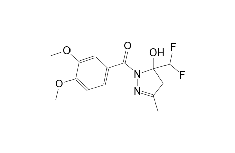 5-(difluoromethyl)-1-(3,4-dimethoxybenzoyl)-3-methyl-4,5-dihydro-1H-pyrazol-5-ol