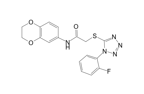 N-(2,3-dihydro-1,4-benzodioxin-6-yl)-2-[1-(2-fluorophenyl)tetrazol-5-yl]sulfanyl-acetamide