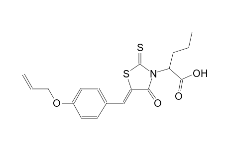 2-{(5Z)-5-[4-(allyloxy)benzylidene]-4-oxo-2-thioxo-1,3-thiazolidin-3-yl}pentanoic acid