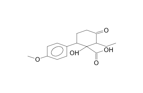 2-Ethyl-1-hydroxy-6-(4'-methoxyphenyl)-3-oxocyclohexanecarboxylic Acid