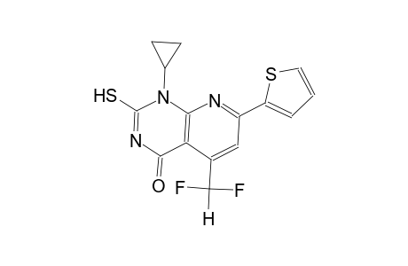pyrido[2,3-d]pyrimidin-4(1H)-one, 1-cyclopropyl-5-(difluoromethyl)-2-mercapto-7-(2-thienyl)-