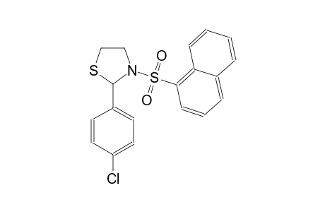 2-(4-chlorophenyl)-3-(1-naphthylsulfonyl)-1,3-thiazolidine