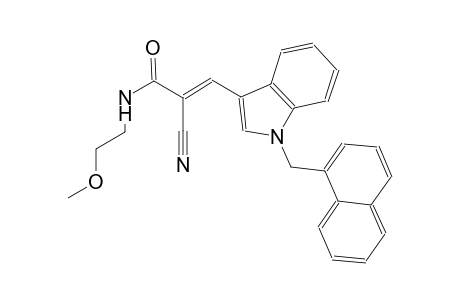 (2E)-2-cyano-N-(2-methoxyethyl)-3-[1-(1-naphthylmethyl)-1H-indol-3-yl]-2-propenamide