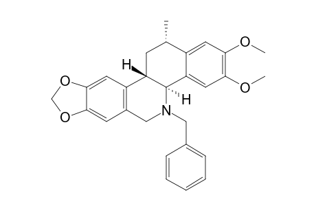 (-)-(4bS,10bS,12S)-N-Benzyl-2,3-dimethoxy-12-methyl-8,9-methylenedioxy-4b,5,6,10b,11,12-hexahydrobenzo[c]phenanthridine