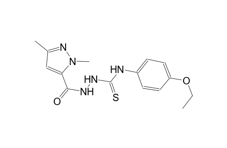 2-[(1,3-dimethyl-1H-pyrazol-5-yl)carbonyl]-N-(4-ethoxyphenyl)hydrazinecarbothioamide