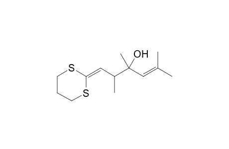 2-(1-Methyl-2-anti-hydroxy-2-methyl-4-methyl-3-pentenyl)methylene)-1,3-dithiacyclohexane