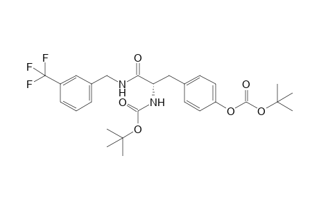 (2S)-2-[(tert-butoxycarbonyl)amino]-3-{4-[(tert-butoxycarbonyl)hydroxy]phenyl}-N-[3-(trifluoromethyl)benzyl]propanamide