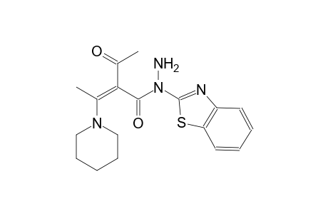 (2Z)-2-acetyl-N-(1,3-benzothiazol-2-yl)-3-(1-piperidinyl)-2-butenohydrazide