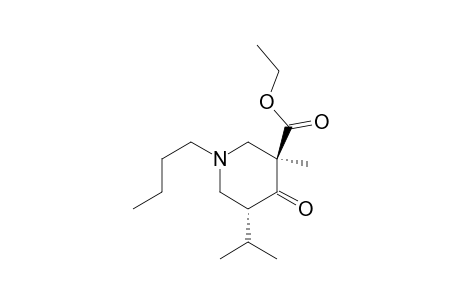 Ethyl (3R*,5R*)-1-butyl-5-isopropyl-3-methyl-4-oxopiperidine-3-carboxylate