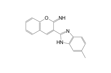 2H-1-benzopyran-2-imine, 3-(6-methyl-1H-benzimidazol-2-yl)-