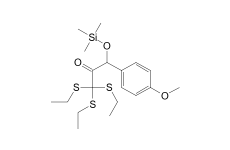 2-Propanone, 1,1,1-tris(ethylthio)-3-(4-methoxyphenyl)-3-[(trimethylsilyl)oxy]-, (.+-.)-