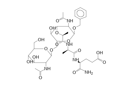 O-[BENZYL-2-ACETAMIDO-6-O-(2-ACETAMIDO-2-DEOXY-BETA-D-GLUCOPYRANOSYL)-2-DEOXY-ALPHA-D-GLUCOPYRANOSID-3-YL]-D-LACTOYL-L-ALANINE-D-ISOGLUTAMINE