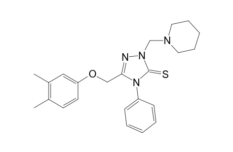 3H-1,2,4-Triazole-3-thione, 5-[(3,4-dimethylphenoxy)methyl]-2,4-dihydro-4-phenyl-2-(1-piperidinylmethyl)-