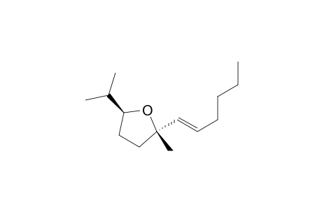 Furan, 2-(1-hexenyl)tetrahydro-2-methyl-5-(1-methylethyl)-, [2.alpha.(E),5.beta.]-(.+-.)-