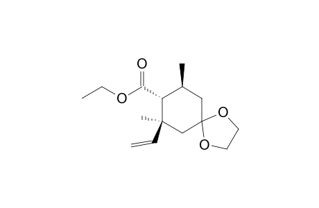1,4-Dioxaspiro[4.5]decane-8-carboxylic acid, 7-ethenyl-7,9-dimethyl-, ethyl ester, (7.alpha.,8.alpha.,9.beta.)-(.+-.)-
