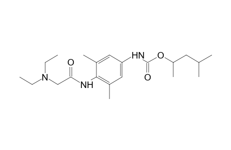 4-[2-(diethylamino)acetamido]-3,5-dimethylcarbanilic acid, 1,3-dimethylbutyl ester