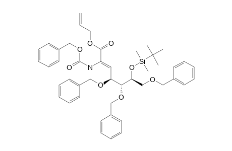 ALLYL-(Z,4R,5S,6R)-2-BENZYLOXYCARBONYLAMINO-6-TERT.-BUTYLDIMETHYLSILOXY-4,5,7-TRIBENZYLOXY-2-HEPTENOATE