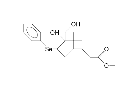 1a-(2-Methoxycarbonyl-ethyl)-3b-hydroxy-3a-hydroxymethyl-2,2-dimethyl-4-phenylselenyl-cyclopentane