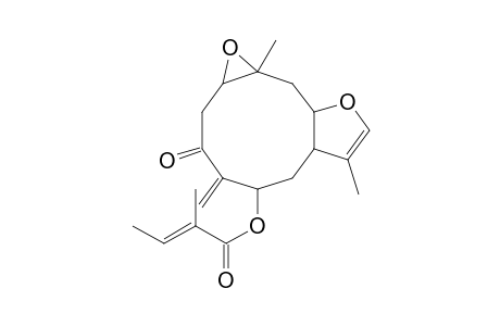 [1aR-[1R*,4E,7R*(E),7aR*,10aS*,10bR*]]-1a,2,3,6,7,7a,8,9,10a,10b-Decahydro-1a,5-dimethyl-8-methylene-9-oxooxireno[9,10]cyclodeca[1,2-b]furan-7-yl ester of -2-methyl-2-butenoic acid