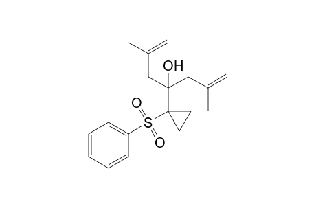 2-(Benzenesulfonylcyclopropyl)-2,6-dimethylhept-1,6-dien-4-ol