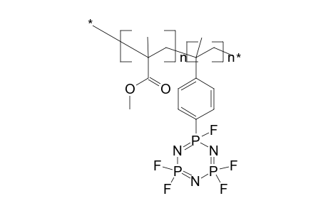 Poly{methyl methacrylate-co-[(alpha-methylethenyl)phenyl]pentafluorocyclotriphosphazene}