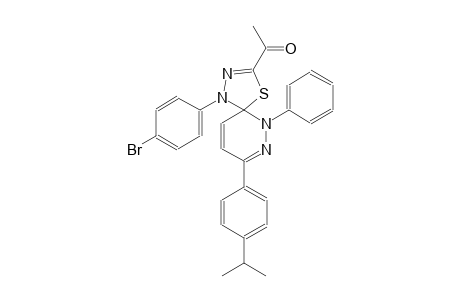 1-[1-(4-bromophenyl)-8-(4-isopropylphenyl)-6-phenyl-4-thia-1,2,6,7-tetraazaspiro[4.5]deca-2,7,9-trien-3-yl]ethanone