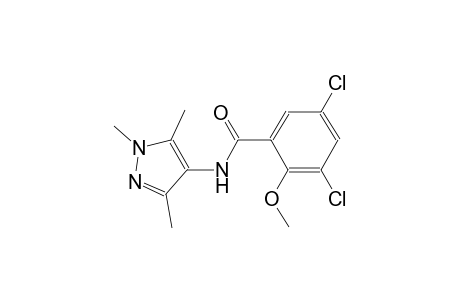 3,5-dichloro-2-methoxy-N-(1,3,5-trimethyl-1H-pyrazol-4-yl)benzamide