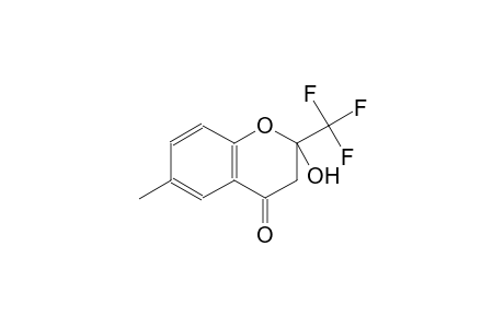 4H-1-benzopyran-4-one, 2,3-dihydro-2-hydroxy-6-methyl-2-(trifluoromethyl)-