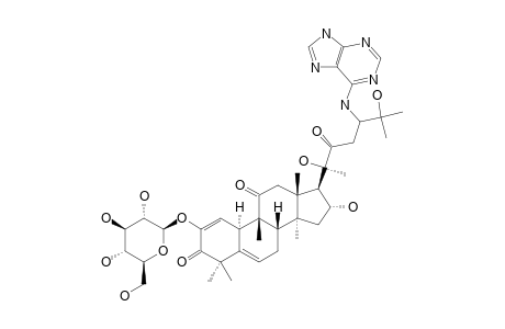 CUCURBITAGLYCOSIDE-B;6-N-(2-BETA-D-GLUCOPYRANOSYLOXY-16-R,20-R,25-TRIHYDROXY-CUCURBITA-1,5-DIENE-3,11,22-TRIONE-24-YL)-ADENINE