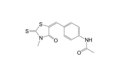 N-{4-[(E)-(3-methyl-4-oxo-2-thioxo-1,3-thiazolidin-5-ylidene)methyl]phenyl}acetamide