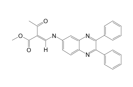 (E)-2-acetyl-3-[[2,3-di(phenyl)quinoxalin-6-yl]amino]acrylic acid methyl ester