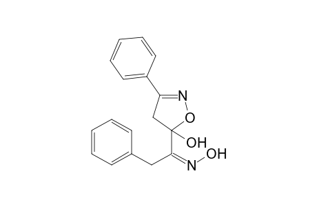 3-Phenyl-5-hydroxy-5-(.alpha.-hydroxyimino-.beta.-phenylethyl)-4,5-dihydroisoxazole