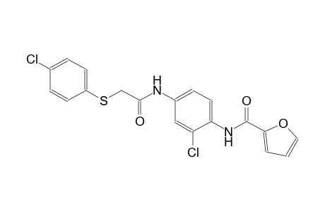 N-[2-chloro-4-({[(4-chlorophenyl)sulfanyl]acetyl}amino)phenyl]-2-furamide