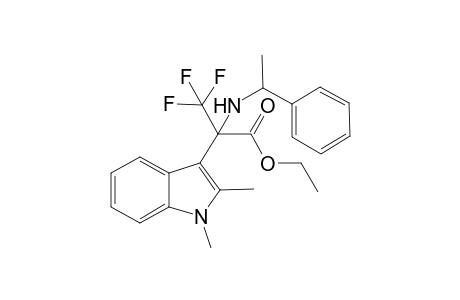 Ethyl 2-(1,2-dimethyl-indol-3-yl)-3, 3, 3-trifluoro-2-(1-phenylethylamino)propanoate