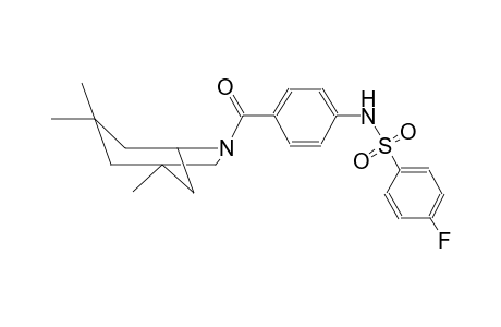 benzenesulfonamide, 4-fluoro-N-[4-[(1,3,3-trimethyl-6-azabicyclo[3.2.1]oct-6-yl)carbonyl]phenyl]-