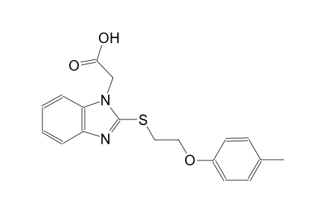 (2-{[2-(4-methylphenoxy)ethyl]sulfanyl}-1H-benzimidazol-1-yl)acetic acid