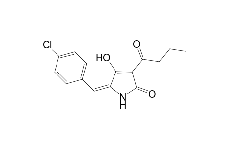 3-Butanoyl-4-hydroxy-5-(4'-chlorobenzylidene)1,5-dihydro-pyrrol-2-one