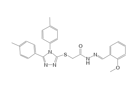 2-{[4,5-bis(4-methylphenyl)-4H-1,2,4-triazol-3-yl]sulfanyl}-N'-[(E)-(2-methoxyphenyl)methylidene]acetohydrazide