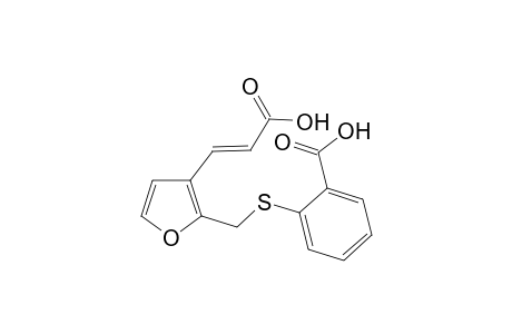 2-[({3-[2-carboxyethenyl]-2-furyl}methyl)sulfanyl]benzoic acid