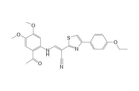 (2E)-3-(2-acetyl-4,5-dimethoxyanilino)-2-[4-(4-ethoxyphenyl)-1,3-thiazol-2-yl]-2-propenenitrile